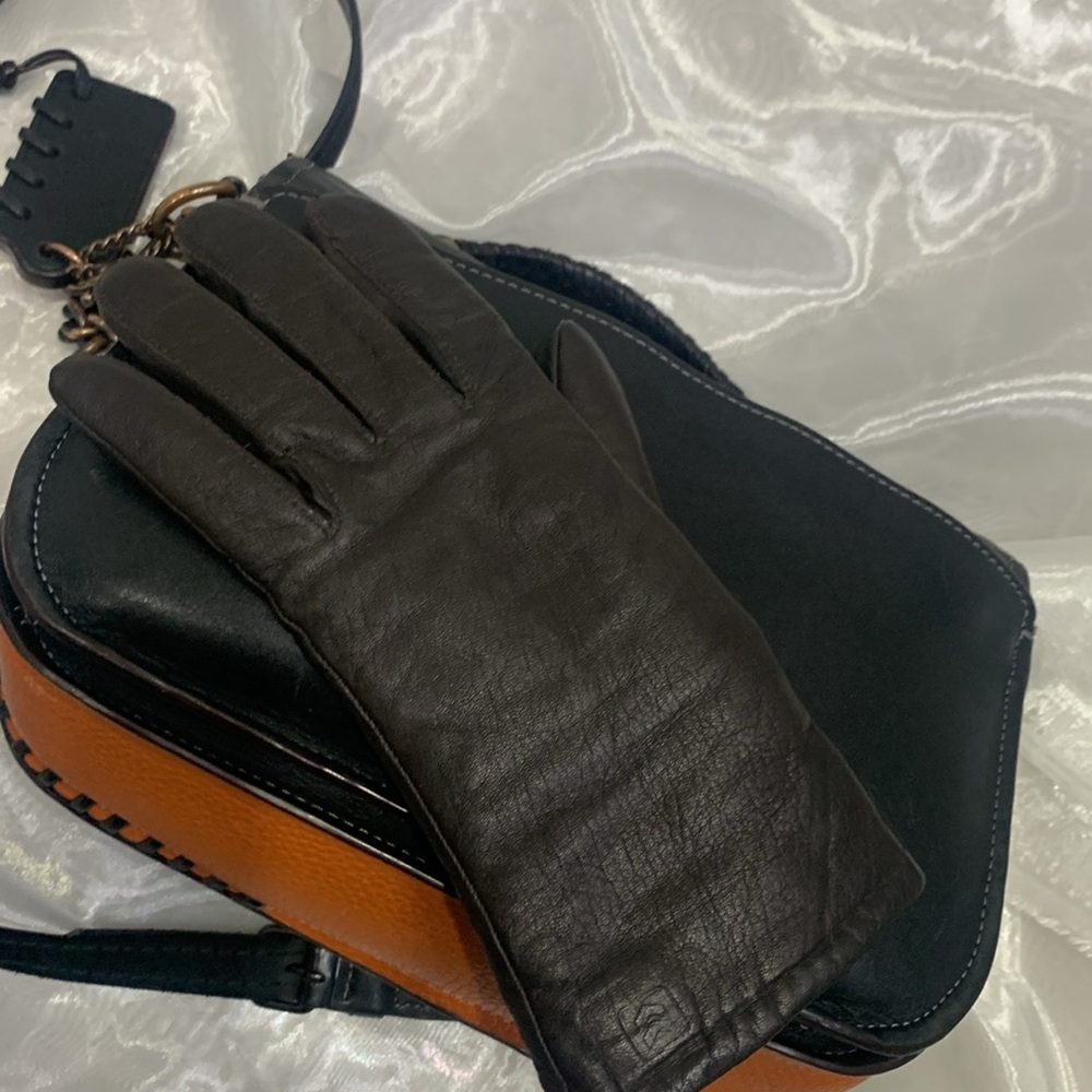 Vintage 90’ Real Leather Winter Gloves - Picture 4 of 13